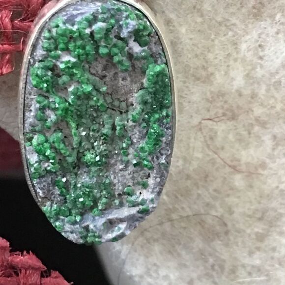 Natural Green Uvarovite Garnet Pendant - Picture 8 of 9